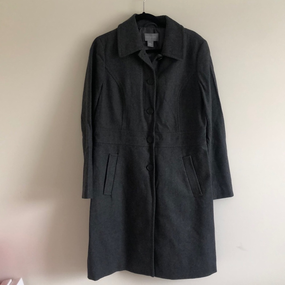 Ann Taylor Factory Wool blend Knee Length Coat 12